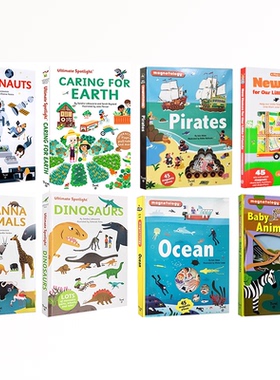 英文原版 Ultimate Spotlight 立体翻翻书Animals/Astronauts/Dinosaurs  宇航员 恐龙 Caring for Earth 保护地球 Twril
