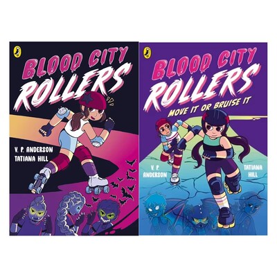 预售 英文原版 血城轮滑者  Blood City Rollers 2册  超自然轮滑奇幻小说 青少年爆笑冒险图像小说