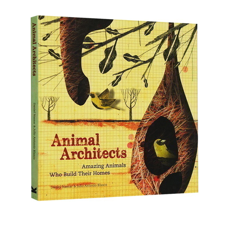 英文原版 Animal Architects 动物建筑师 科普与艺术的汇合 精装书 翻翻书 儿童知识性阅读绘本图画书