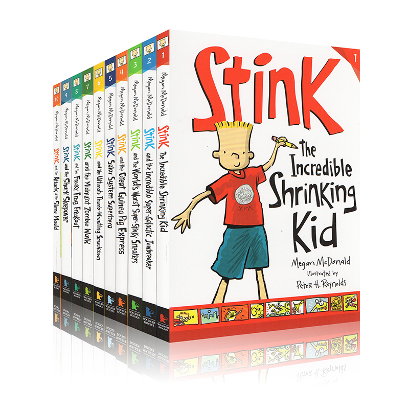 小朱迪姐弟篇 鬼怪精灵的斯汀克 英文原版 Stink The Incredible Shrinking Kid 10册桥梁章节 Judy Moody 7-12岁 兰斯值500-640L