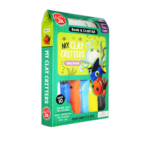 Clay Critters 多色小动物 英文原版 提升孩子创造想象动手操作能力 彩泥手工制作DIY 亲子互动游戏玩具书 Klutz