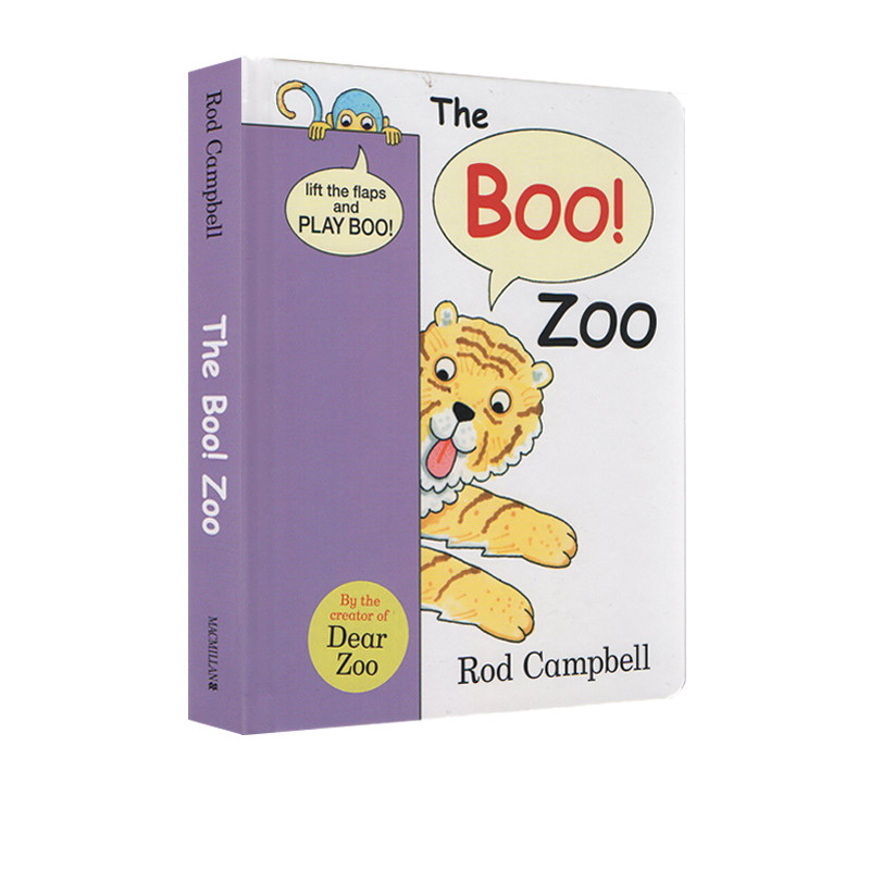 英文原版 The Boo Zoo 纸板翻翻书 幼儿认知启蒙学习英语启蒙书 亲爱的动物园 Dear Zoo 同作者 Rod Campbell