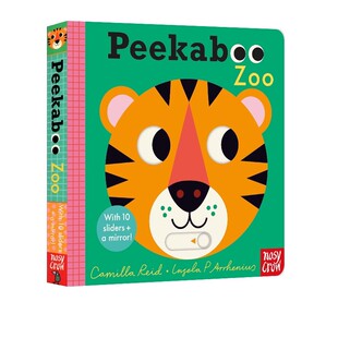 英文原版 Peekaboo Zoo 动物园 躲猫猫系列 动物园 亲子互动 0-3岁儿童机关操作游戏书 儿童启蒙绘本 附镜子 Nosy Crow
