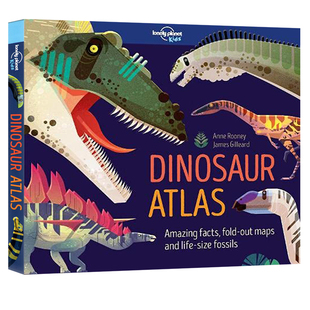 LP 孤独星球儿童书 Lonely Planet Kids Dinosaur Atlas 精装 儿童科普知识绘本图画胡说 翻翻书互动书