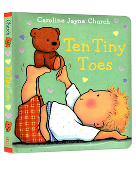 英文原版  Ten Tiny Toes 十个小脚趾 爱的晚安 亲子绘本 Caroline Jayne Church 卡罗琳杰恩 儿童认知启蒙