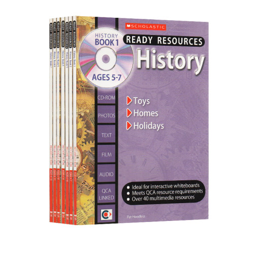 英文原版 Ready Resources History 历史练习册 7册套装 附CD 教师用书教学材料 Scholastic学乐出品