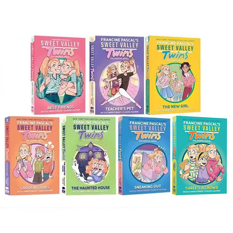 英文原版 Sweet Valley Twins:The Haunted House 甜蜜谷双胞胎7册 最好的朋友 全彩漫画绘本 儿童课外阅读故事书