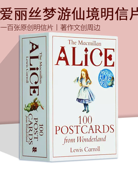 英文原版 Alice 100 Postcards from Wonderland 爱丽丝梦游仙境明信片 文创周边
