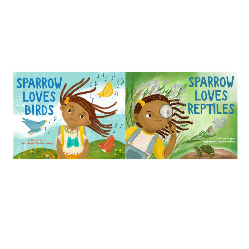 预售 英文原版 Sparrow Loves Birds/Reptiles 麻雀爱小鸟/爬行动物 2册 精装 动物知识科普启蒙绘本 儿童自然科普故事