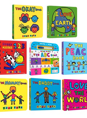 英文原版 Todd Parr Love The World/The Peace Book 8册纸板书 淘弟有个大世界 环保主题 多元文化儿童启蒙阅读