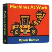 工地 Barton Byron 交通工具 纸板书 挖土机 幼儿启蒙认知绘本图画书 100本阅读 Work 拜伦巴顿 Machines 英文原版