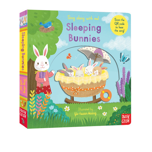 英文原版 Sleeping Bunnies 童谣机关玩具操作书 Sing Along with Me 欧美经典儿歌 欢唱童谣绘本 幼儿启蒙趣味纸板书 0-5岁早教