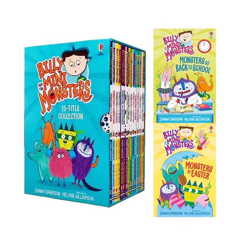 英文原版 比利和迷你怪兽 17册 Billy and the Mini Monsters全彩儿童章节书精品礼盒装小学生英语学习课外读物 Usborne