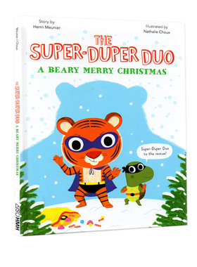 英文原版 A Beary Merry Christmas 精装 圣诞主题 儿童冒险漫画全彩绘本图画书故事 The Super-Duper Duo系列