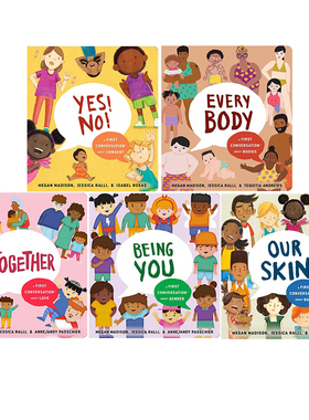 英文原版 First Conversations系列 Together: A First Conversation About Love/bodies 纸板书 儿童自我认知成长绘本