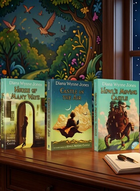英文原版 Howl's Moving Castle 哈尔的移动城堡 宫崎骏动画原著 Castle in the Air 青少年课外阅读 魔女宅急便 琪琪 笔记本