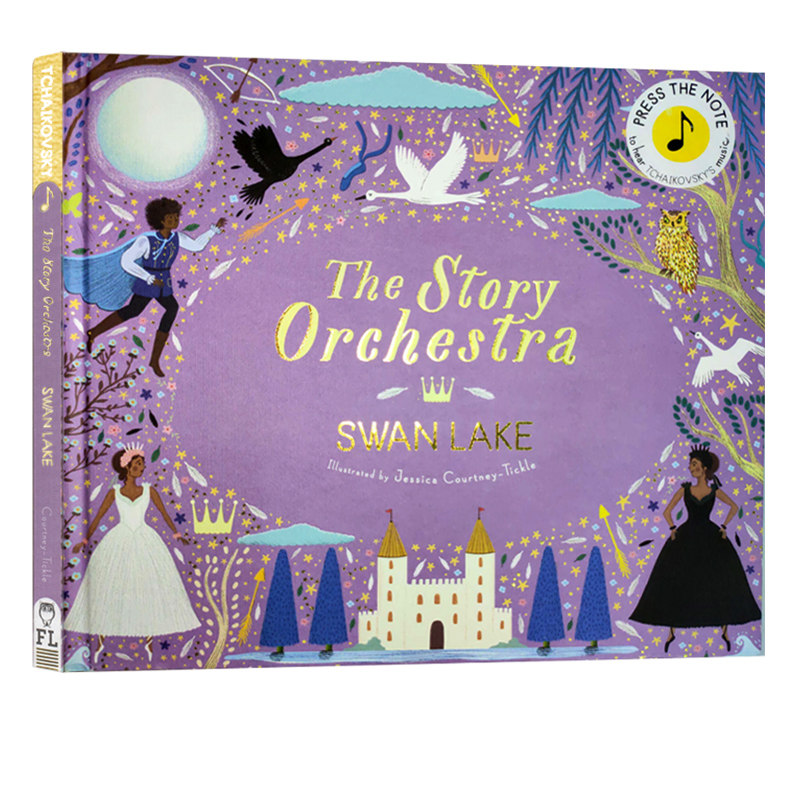 柴可夫斯基天鹅湖音乐故事发音书 The Story Orchestra Swan Lake 英文原版绘本 图画书 布封精装收藏版