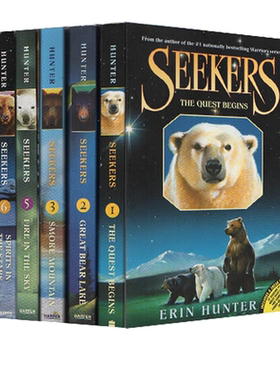 猫武士同作者 Seekers 搜索者 5册合售 猫武士同作者 Erin Hunter 惊险动物奇幻系列小说 青少年英语课外阅读