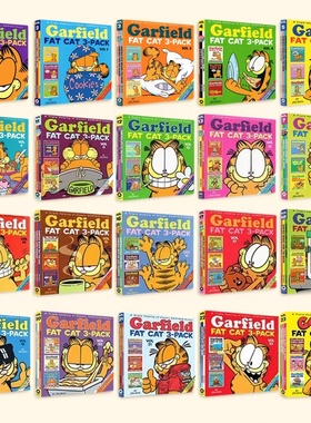加菲猫英文原版漫画 1-25册 75个故事 25年新书 Garfield Fat Cat 3 Pack 经典趣味幽默漫画 儿童图画故事书 Jim Davis