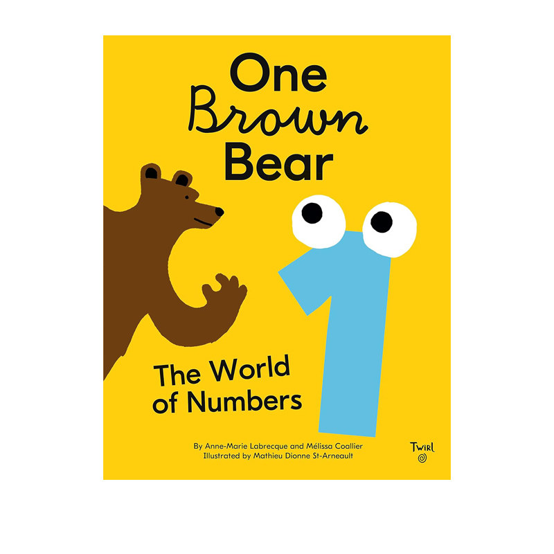 英文原版 One Brown Bear: The World of Numbers 精装 儿童数字启蒙认知 趣味学习绘本 Twirl法国艺术品牌