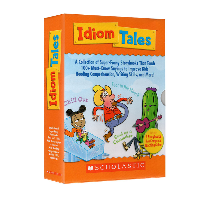 英文原版 Scholastic Idiom Tales 趣味认知故事集集习语大全8册盒装 家长手册