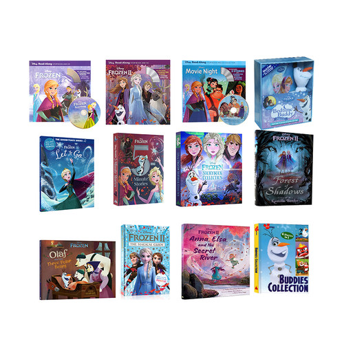 英文原版 Disney Frozen Storybook Collection 精装合辑 冰雪奇缘 I II 暗影森林 迪士尼经典动画绘本 艾莎与神秘河 雪宝和北极熊