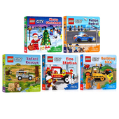 Building Station Mission Christma Police Site Merry 英文原版 Fire 乐高机关操作纸板幼儿启蒙 Lego Space Patro 5册 City