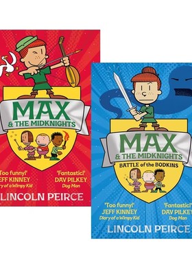 预售 英文原版 麦克斯与午夜骑士 Max and the Midknights 系列 2册套装 《小侦探内特》作家Lincon Peirce 作品