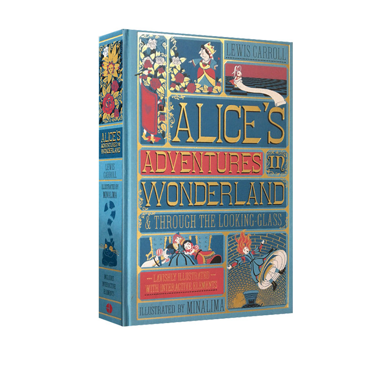 预售 英文原版 爱丽丝梦游仙境和镜中奇遇记 Alice’s Adventures in Wonderland 3D复刻手工立体书 内含互动式机关 精装收藏版