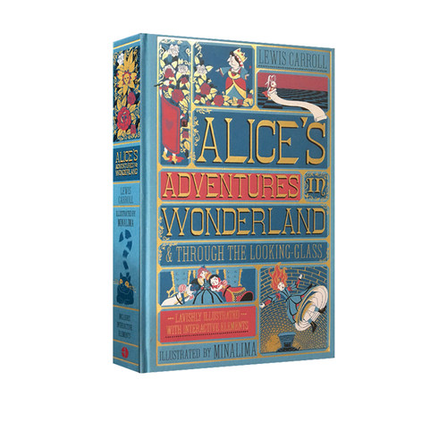 英文原版 爱丽丝梦游仙境和镜中奇遇记 Alice’s Adventures in Wonderland 3D复刻手工立体书 内含互动式机关 精装收藏版