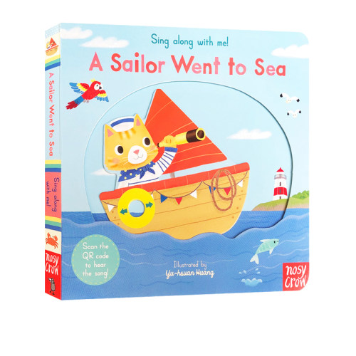 英文原版 A Sailor Went to Sea  纸板操作书 Sing Along With Me 欧美经典儿歌 欢唱童谣 幼儿启蒙 亲子互动 送音频