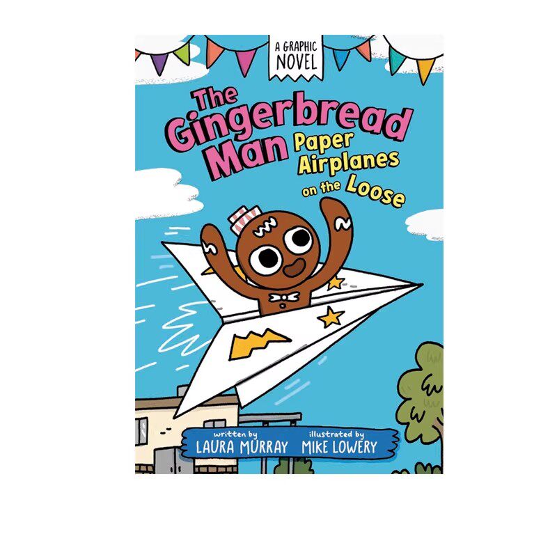英文原版 The Gingerbread Man #3: Paper Airplanes on the Loose 姜饼人冒险  儿童全彩漫画绘本 课外阅读故事书
