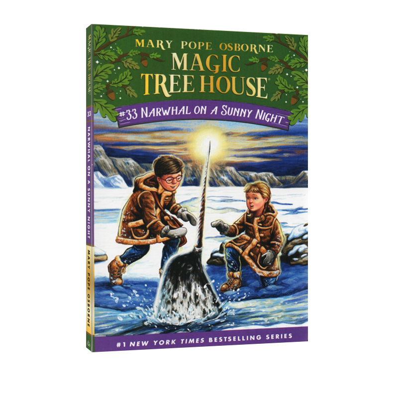 英文原版 The Magic Tree House 神奇树屋 33 Narwhal on a Sunny Night  学生课外读物儿童桥梁章节书