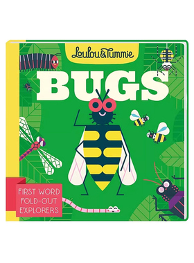 英文原版 Loulou & Tummie BUGS 纸板翻翻书 昆虫知识科普 儿童认知启蒙图画故事书 Andersen Press