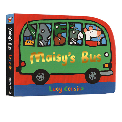 英文原版绘本 Maisy's Bus 小鼠波波交通工具造型纸板书 儿童启蒙早教阅读绘本