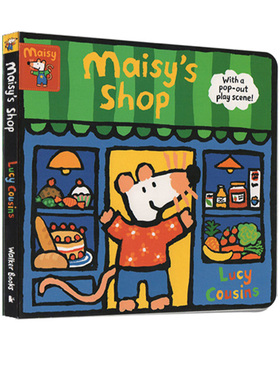 小鼠波波立体场景系列 Maisy's Shop With a pop-out play scene 小鼠波波的商店 操作纸板书 英文原版启蒙绘本亲子 Lucy Cousins