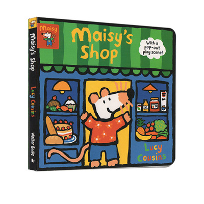 小鼠波波立体场景系列 Maisy's Shop With a pop-out play scene 小鼠波波的商店 操作纸板书 英文原版启蒙绘本亲子 Lucy Cousins