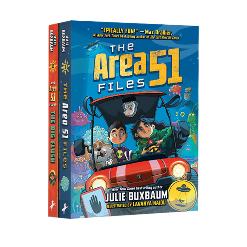 英文原版 The Area 51 Files 51区档案 儿童科幻推理小说 插图章节小说 青少年小学生课外读物 Julie Buxbaum