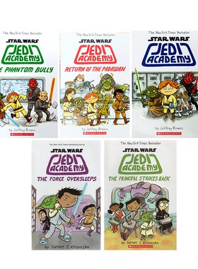 Star Wars Jedi Academy 5册儿童版星球大战英文原版 绝地学院 儿童冒险章节桥梁故事书 6-10岁 Scholastic学乐漫画书 进口正版
