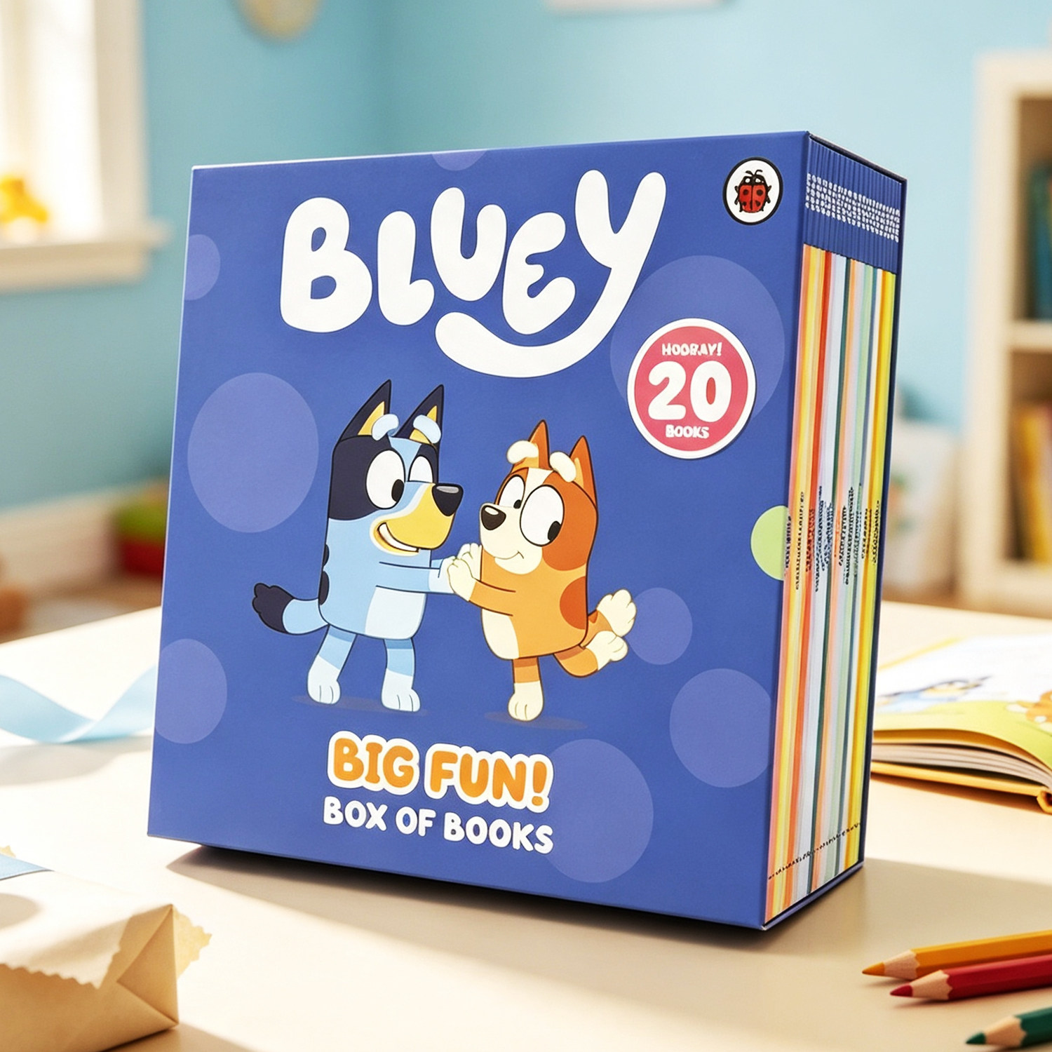 英文原版 Bluey 20 Book Flexi Slipcase 小蓝狗布鲁伊20册 儿童启蒙故事绘本 单本20X20cm