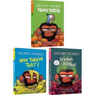 英文原版 Grumpy Monkey Graphic Novels 暴怒猴漫画版 3册合售  全彩绘本图画书 情绪控制