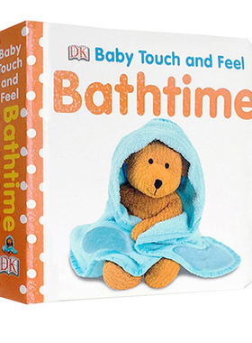 预售 英文原版 Baby Touch and Feel Bathtime  洗澡时间 幼儿启蒙早教触摸纸板书 亲子读物 撕不烂绘本