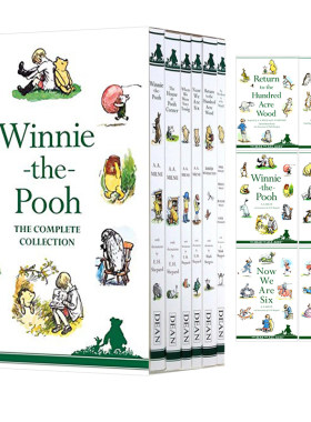 英文原版 Winnie the Pooh 小熊维尼 6册盒装 青少年经典读物小说