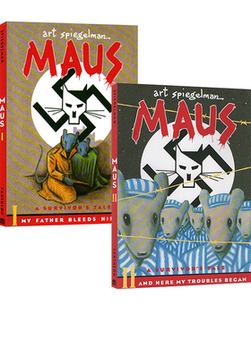 英文原版 Maus I II 鼠疫 2册 A Survivors Tale Art Spiegelman 阿特斯皮格曼 漫画绘本