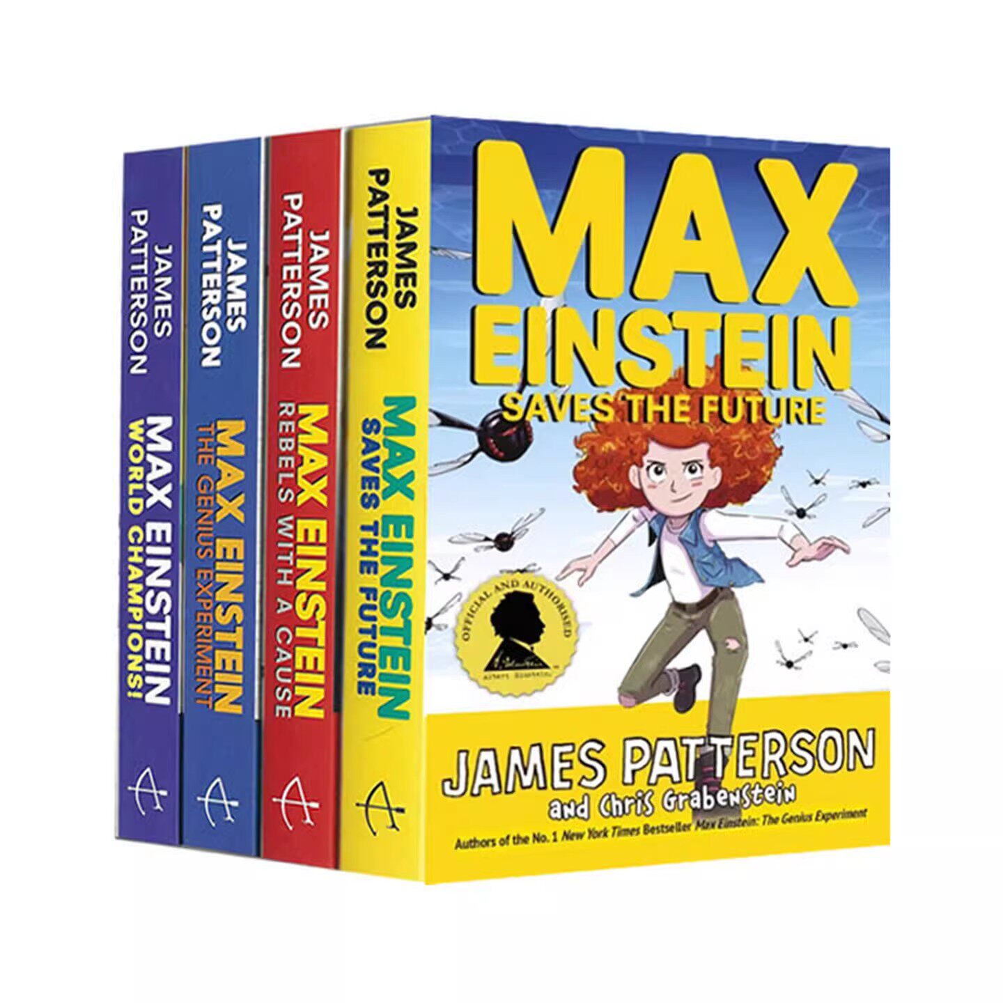 英文原版 马克斯爱因斯坦 Max Einstein 4册 儿童科学冒险小说 James Patterson