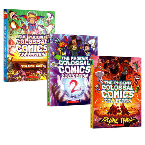 英文原版 Phoenix Colossal Comics Collection 3册合售 大开本全彩漫画小说 儿童课外推荐阅读