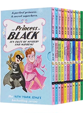 英文原版 Princess in Black slipcase set 黑衣小公主 11册合售 全彩版儿童桥梁章节小说 小学生课外英语阅读 趣味冒险题材
