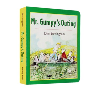 和甘伯伯去游河 纸板书 英文原版 Mr.Gumpy's Outing 吴敏兰廖彩杏书单 儿童启蒙学习图画故事书 John Burningham约翰·伯宁罕