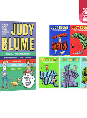 英文原版 Judy Blume's Fudge Box Set 5册盒装 朱迪布鲁姆 Marvin Redpost麻烦精马文 儿童幽默章节小说 青少年课外读物