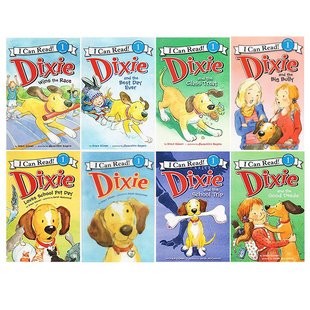 Read Dixie 儿童启蒙英语辅导故事书6 9岁入门基础句型学习读物 8册 Can 第1阶段 英文原版 小狗迪克斯故事